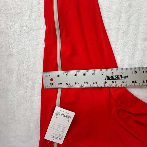 Athleta Ultra High Rise Elation 7/8 Tight Red Gray Stripe Large Yoga New $99 - Picture 8 of 8